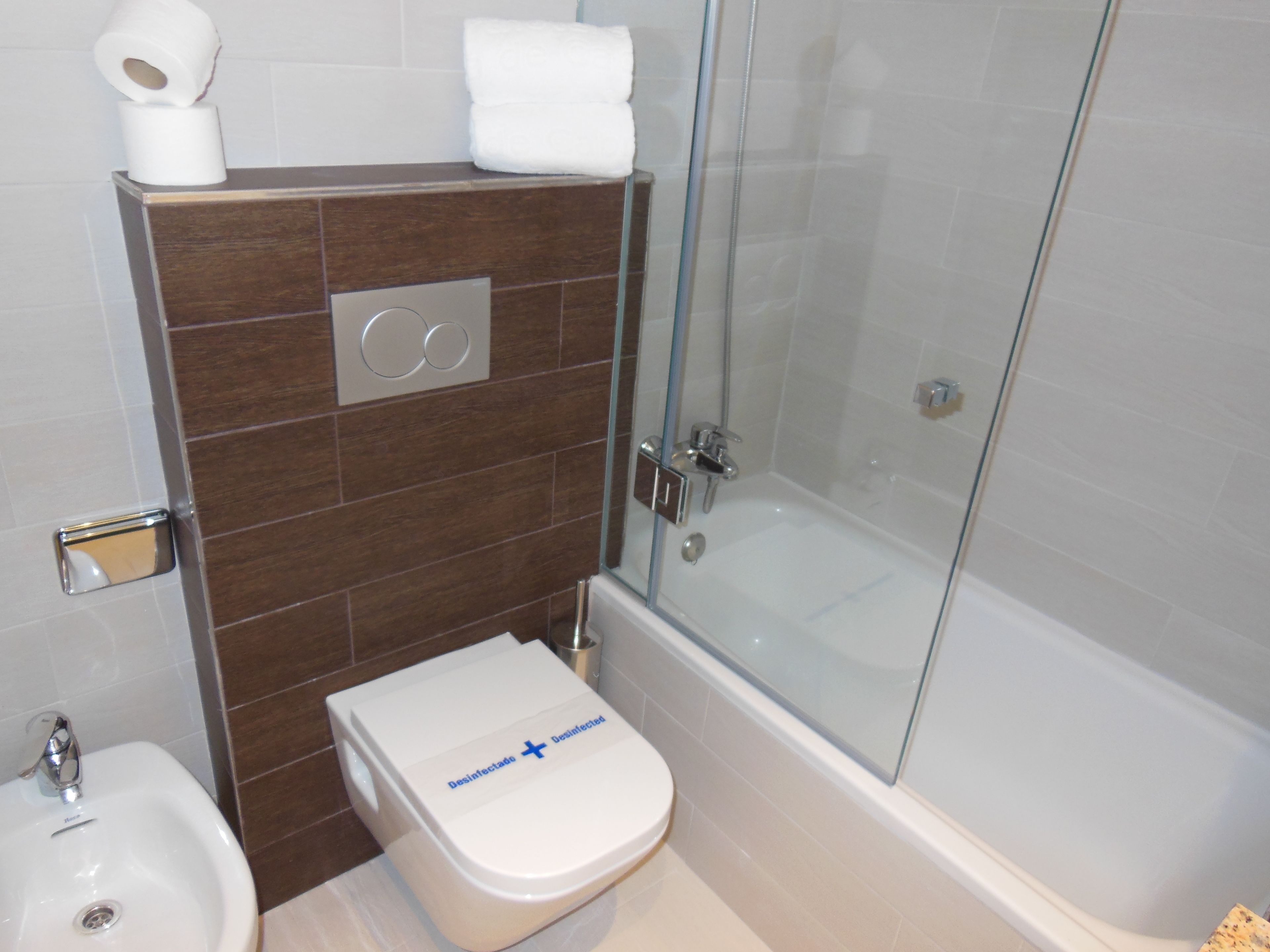 free toiletries, hair dryer, towels