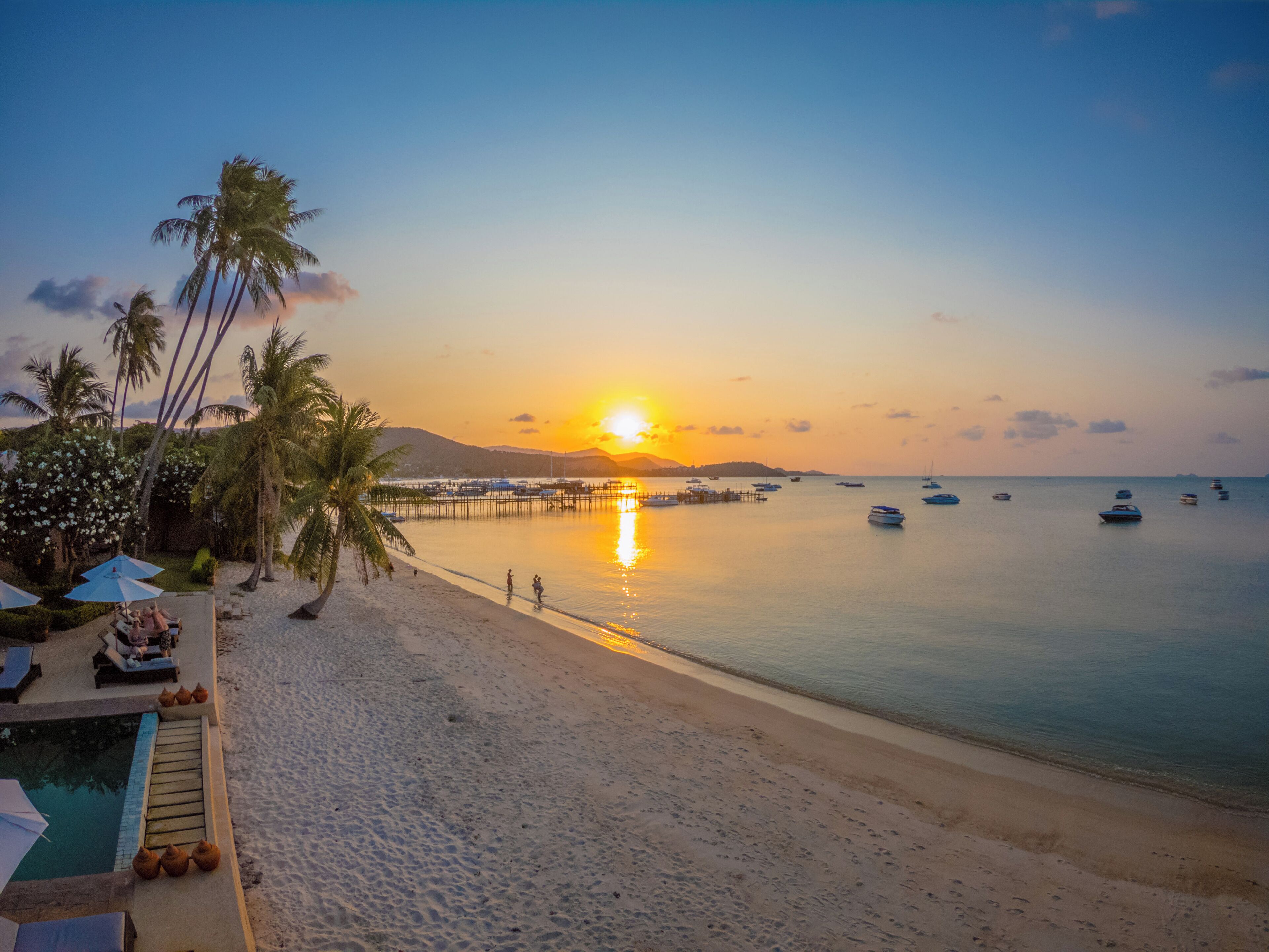 on the beach, beach bar