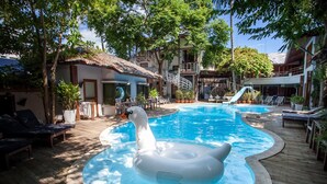 Outdoor pool, open 7:00 AM to 6:00 PM, pool umbrellas - Tango Beach Resort (Koh Samui)