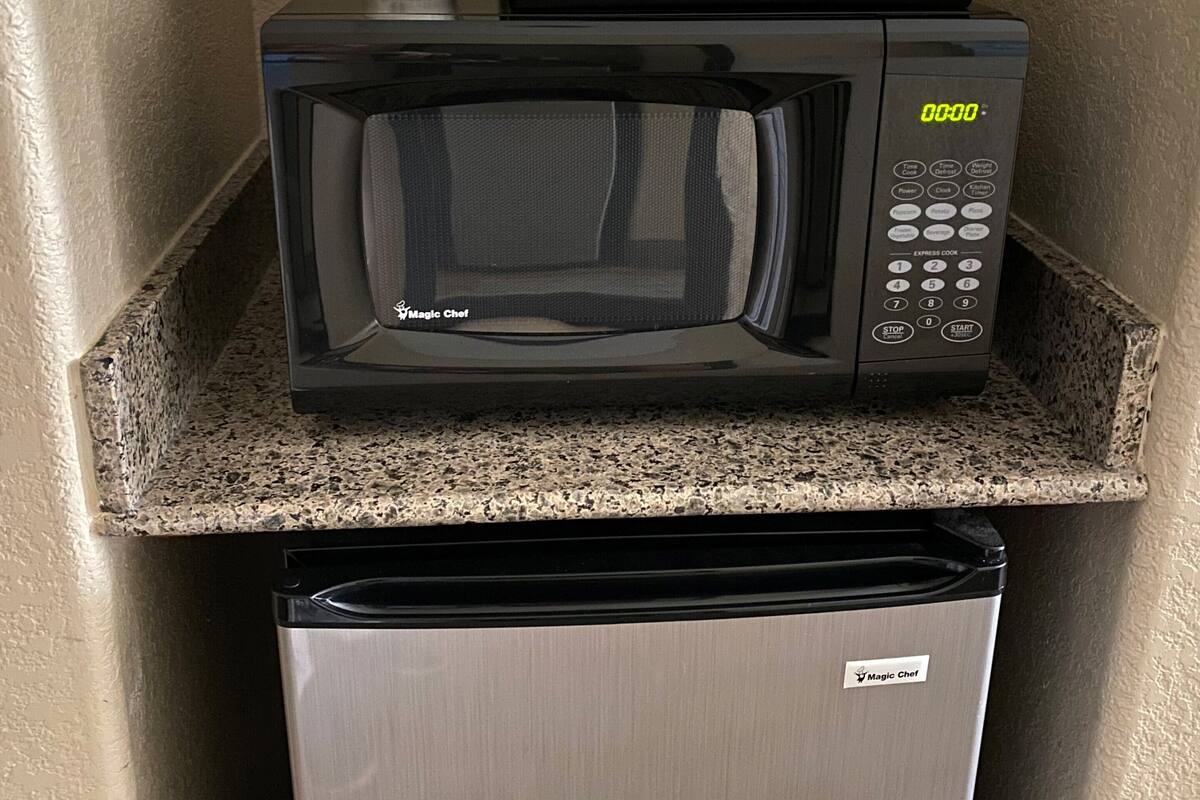 1 bedroom, desk, laptop workspace, blackout curtains