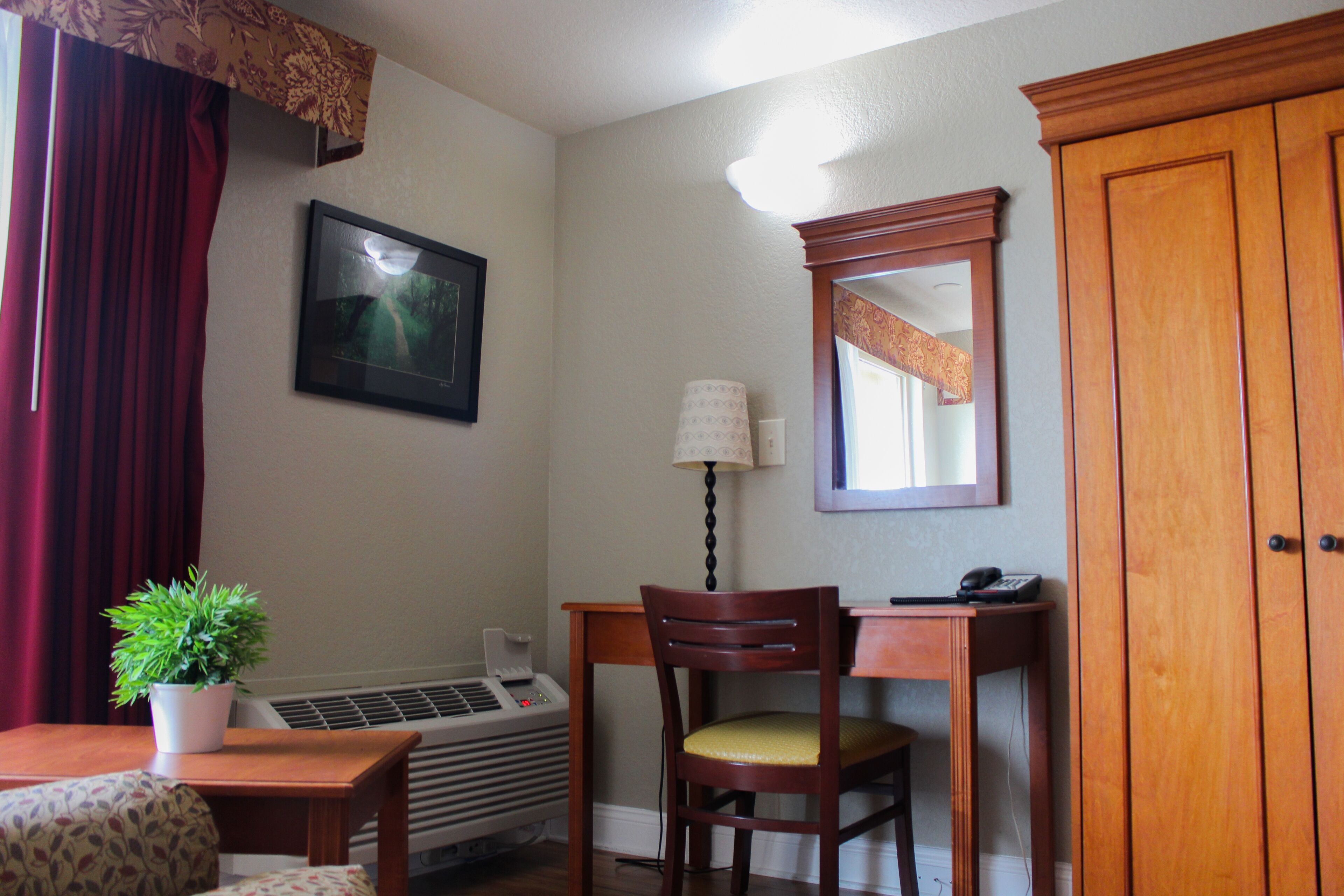 newly remodeled executive king room | 1 bedroom, laptop workspace, blackout curtains, iron/ironing board