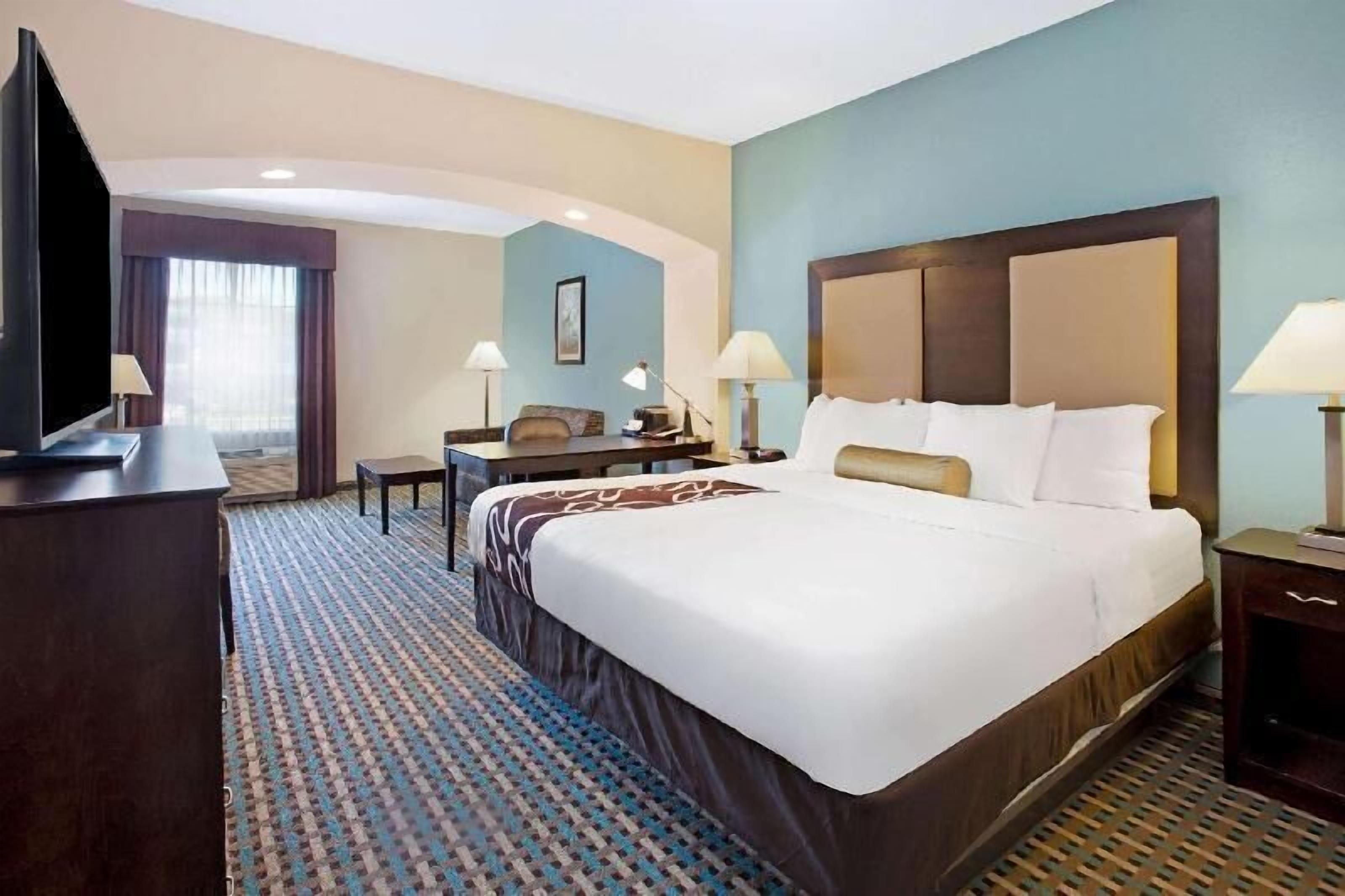 Pillowtop beds, desk, laptop workspace, iron/ironing board