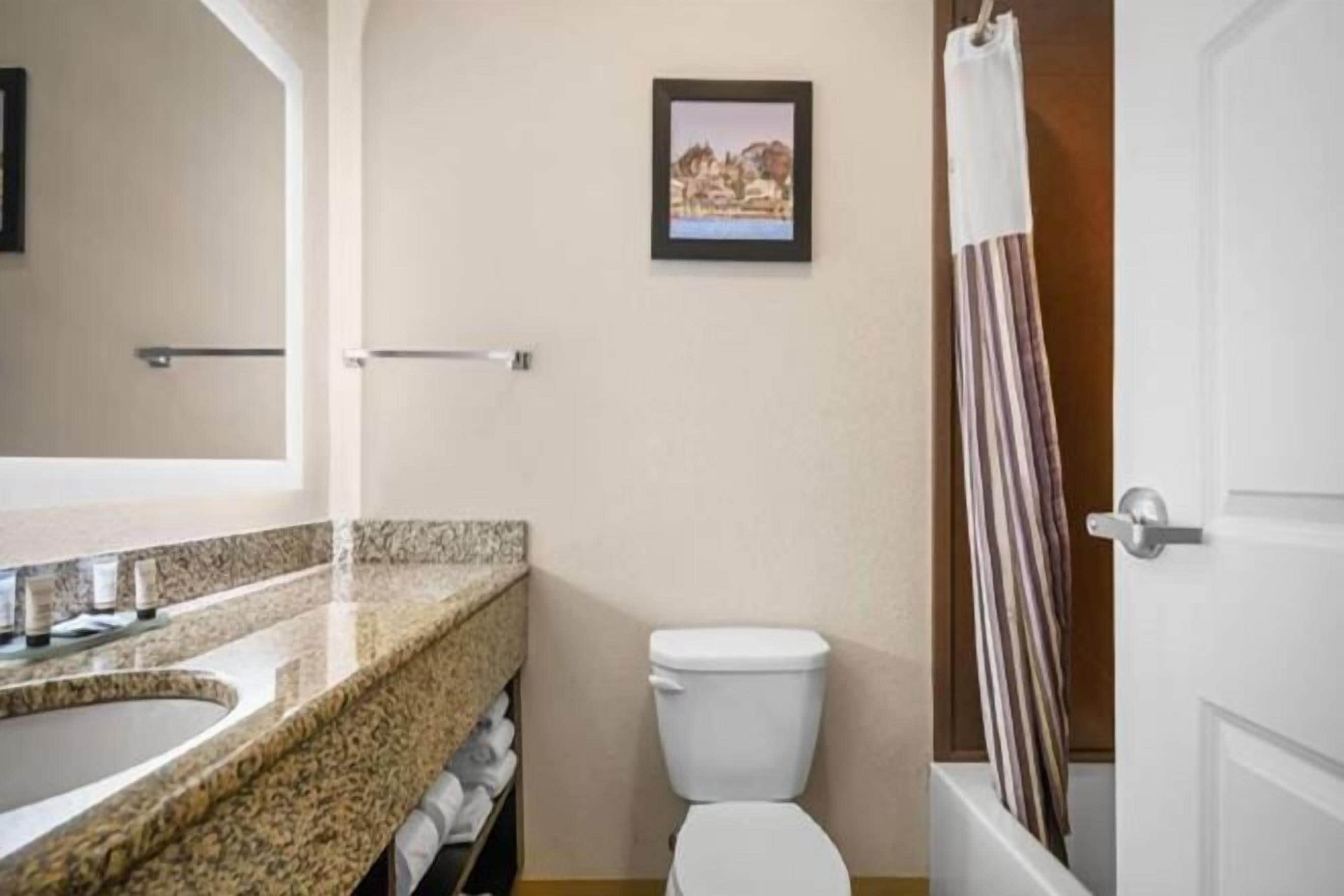 Bathroom | Shower, hair dryer, towels