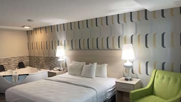 Standard Room, 1 King Bed, Non Smoking, Jetted Tub (not pet friendly) | 1 bedroom, iron/ironing board, free cribs/infant beds, rollaway beds