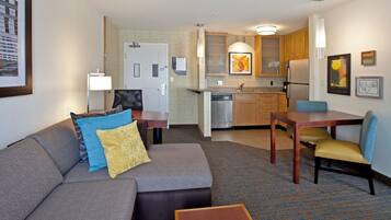 Premium bedding, down duvets, in-room safe, desk