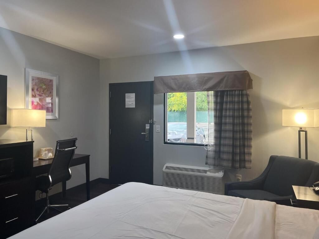 Desk, laptop workspace, iron/ironing board, free WiFi