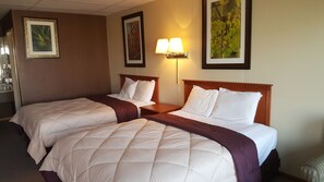 Standard Room, 2 Queen Beds, Non Smoking | Premium bedding, desk, iron/ironing board, rollaway beds