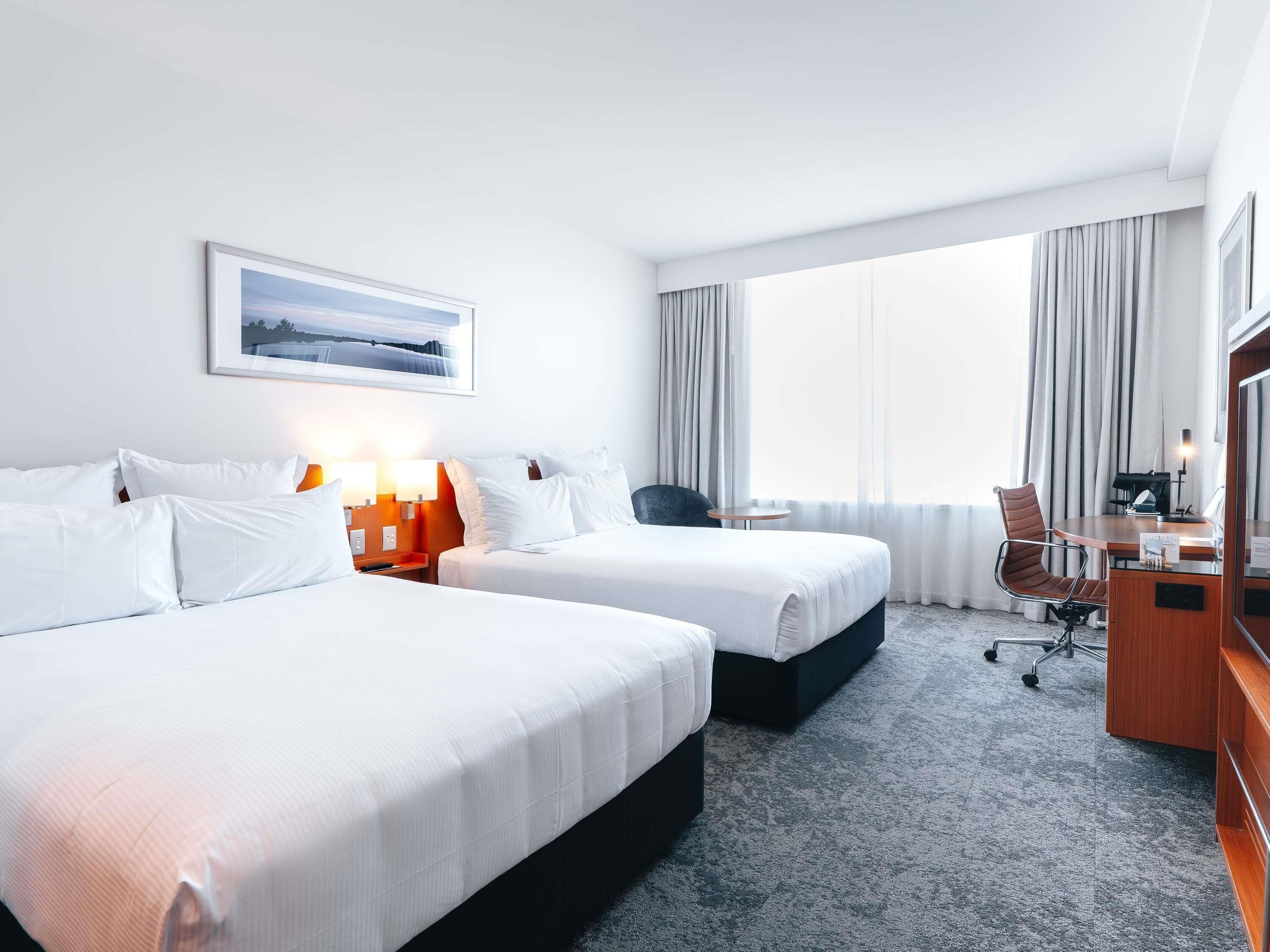 Executive Double Room, 2 Double Beds | In-room safe, desk, laptop workspace, blackout drapes