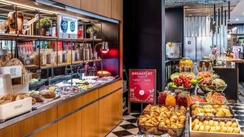Daily buffet breakfast for a fee