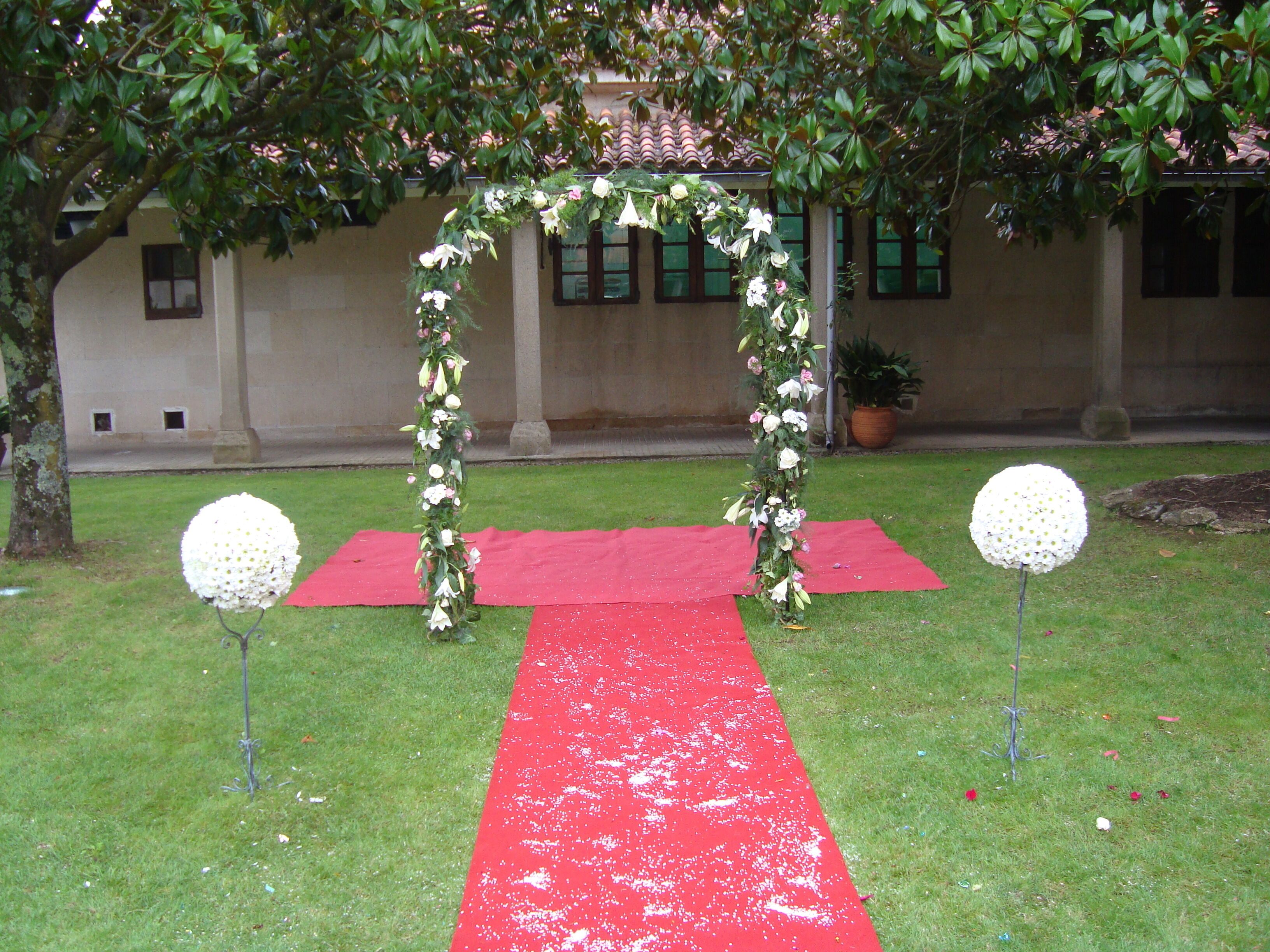 outdoor wedding area