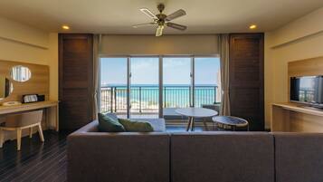 Suite in Condo Bldg (Double Occupancy) | Down comforters, in-room safe, desk, laptop workspace