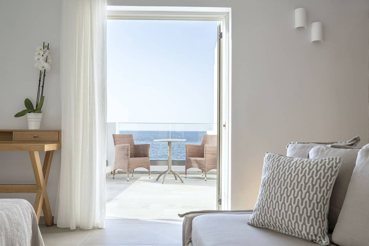 superior triple room, sea facing | 1 bedroom, iron/ironing board, free wifi, bed sheets