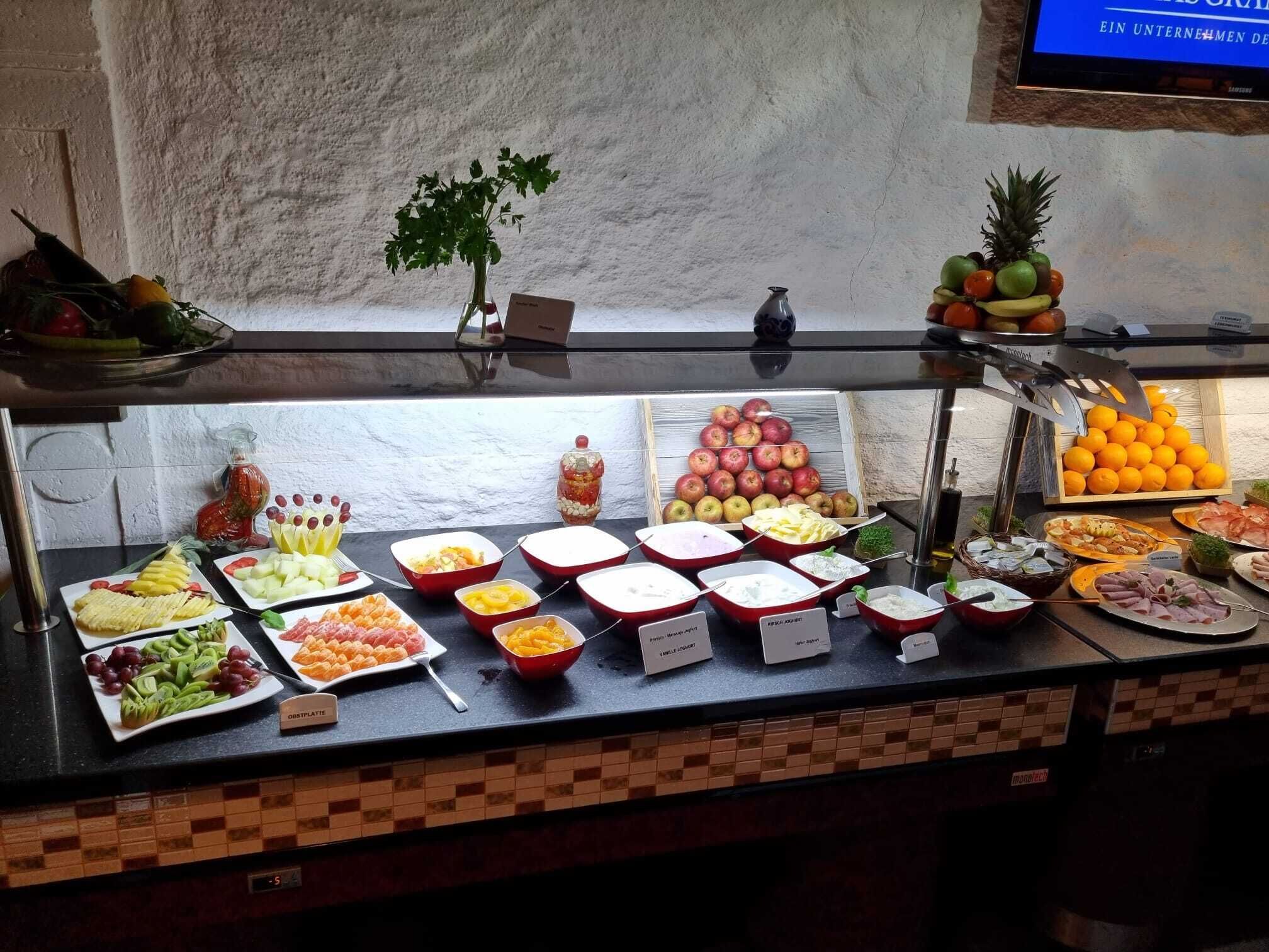 daily buffet breakfast (eur 18 per person)