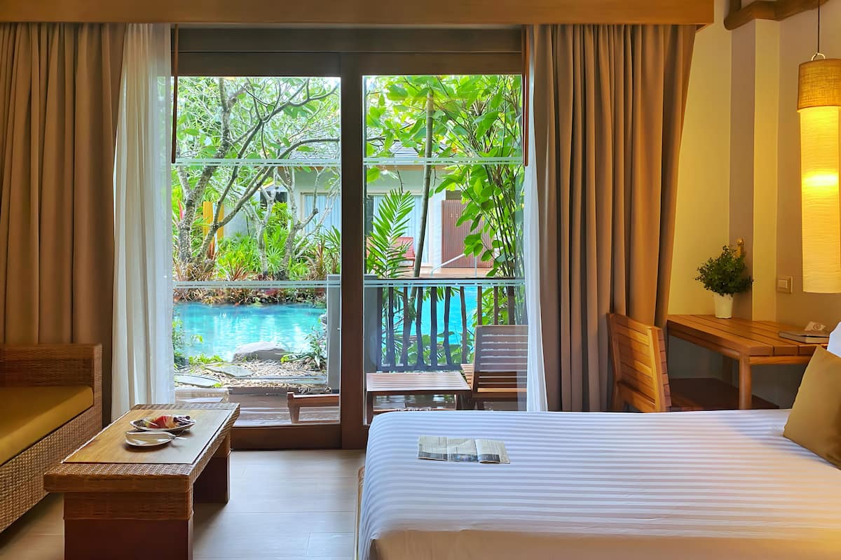 Deluxe Room, 1 King Bed, Pool Access | View from room