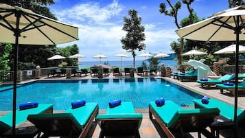 2 AuĂenpools, Sonnenschirme