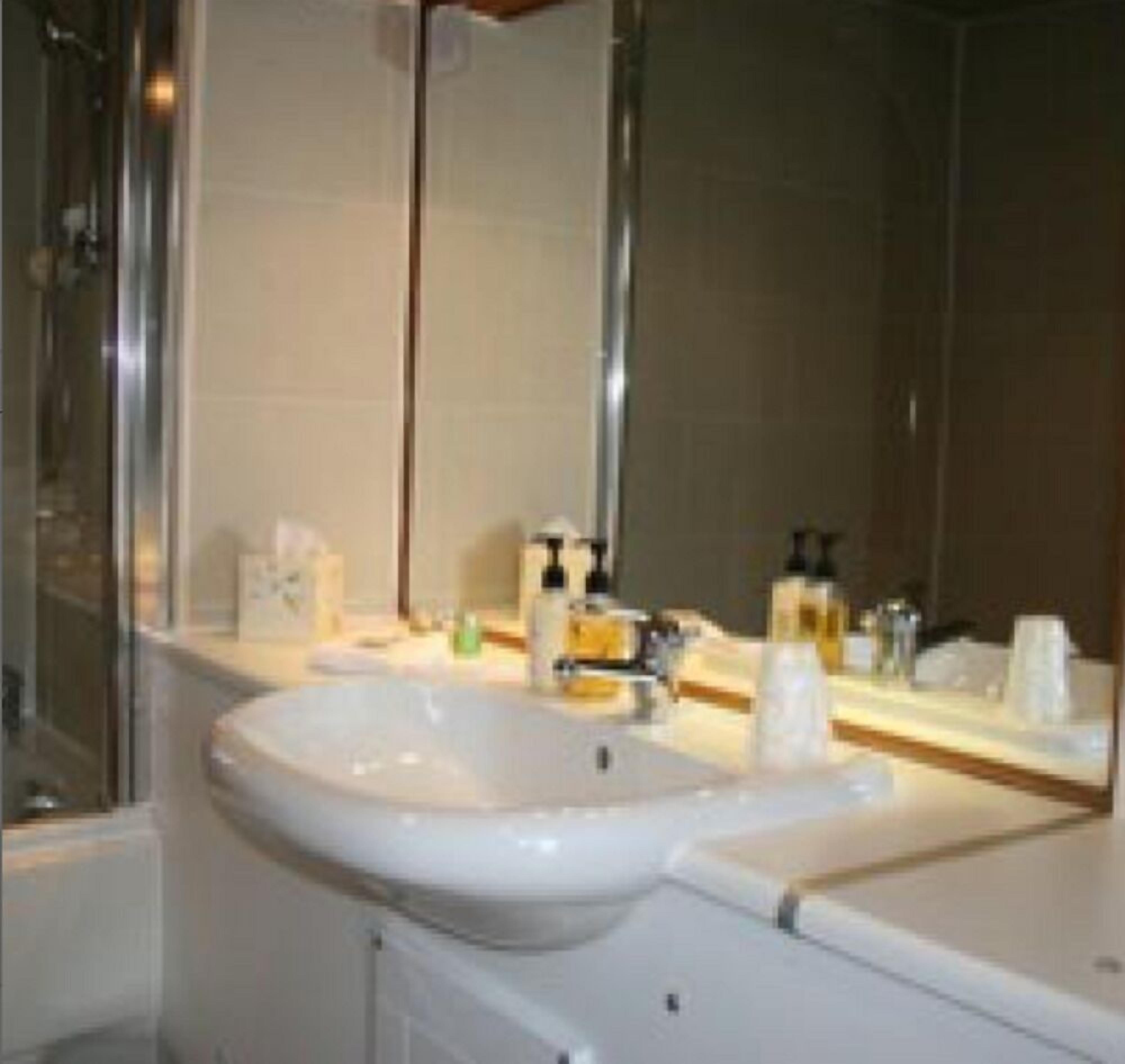 双人房 | 浴室 | 淋浴/盆浴组合、免费洗浴用品、吹风机、毛巾