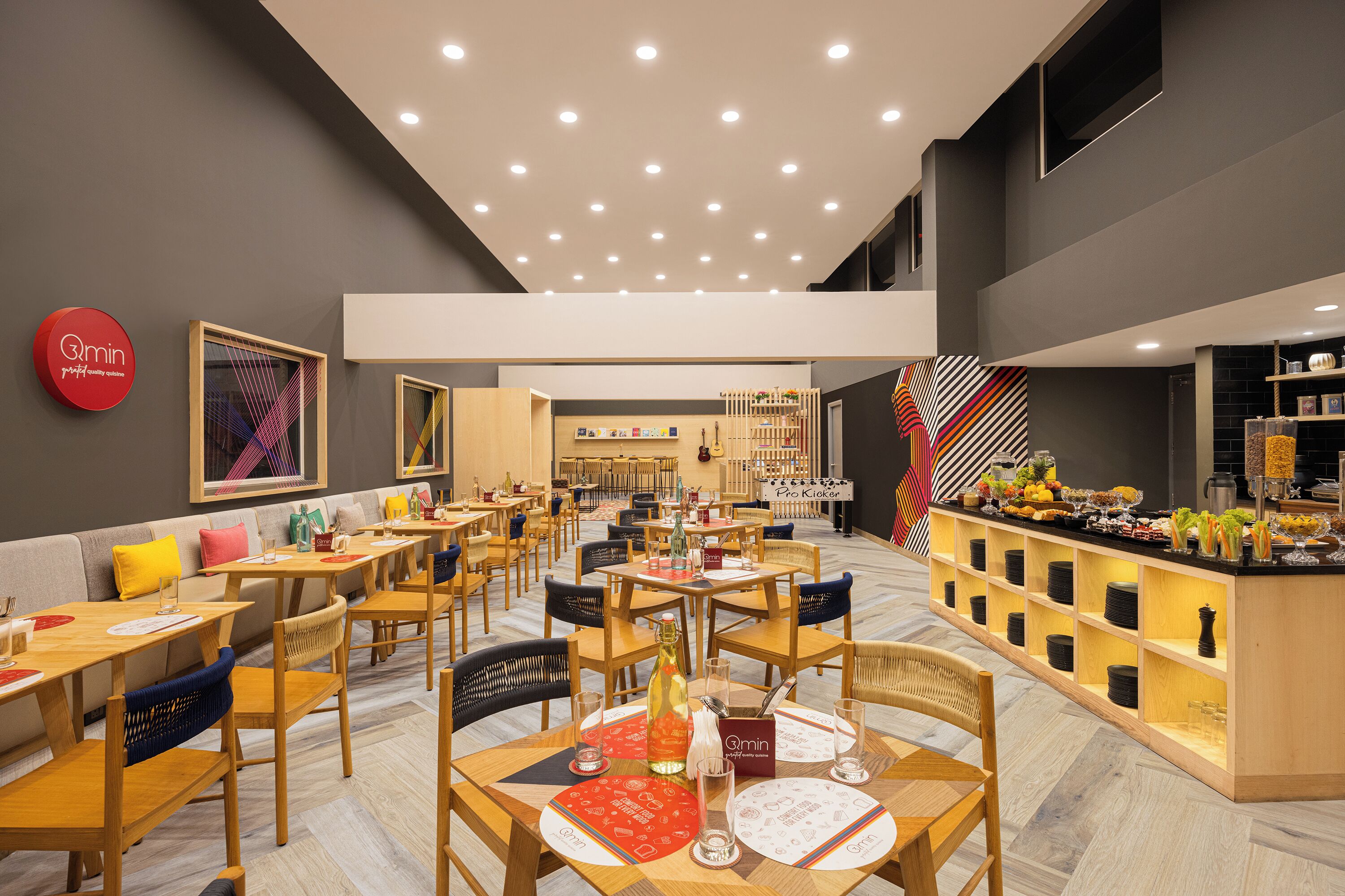 Breakfast, lunch and dinner served