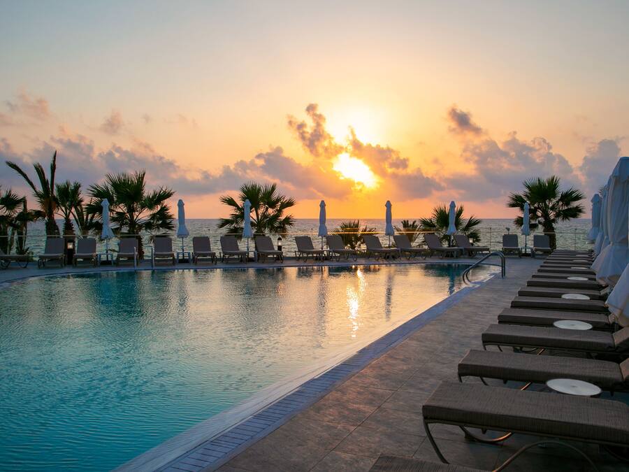 Indoor pool, 2 outdoor pools, open 10:00 AM to 6:30 PM, pool umbrellas