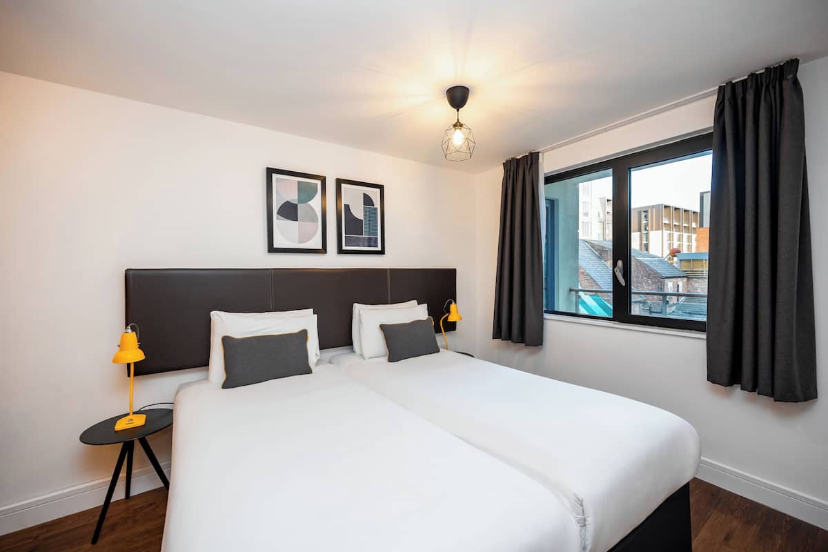 Apartment, 2 Bedrooms | Premium bedding, pillow-top beds, desk, blackout curtains