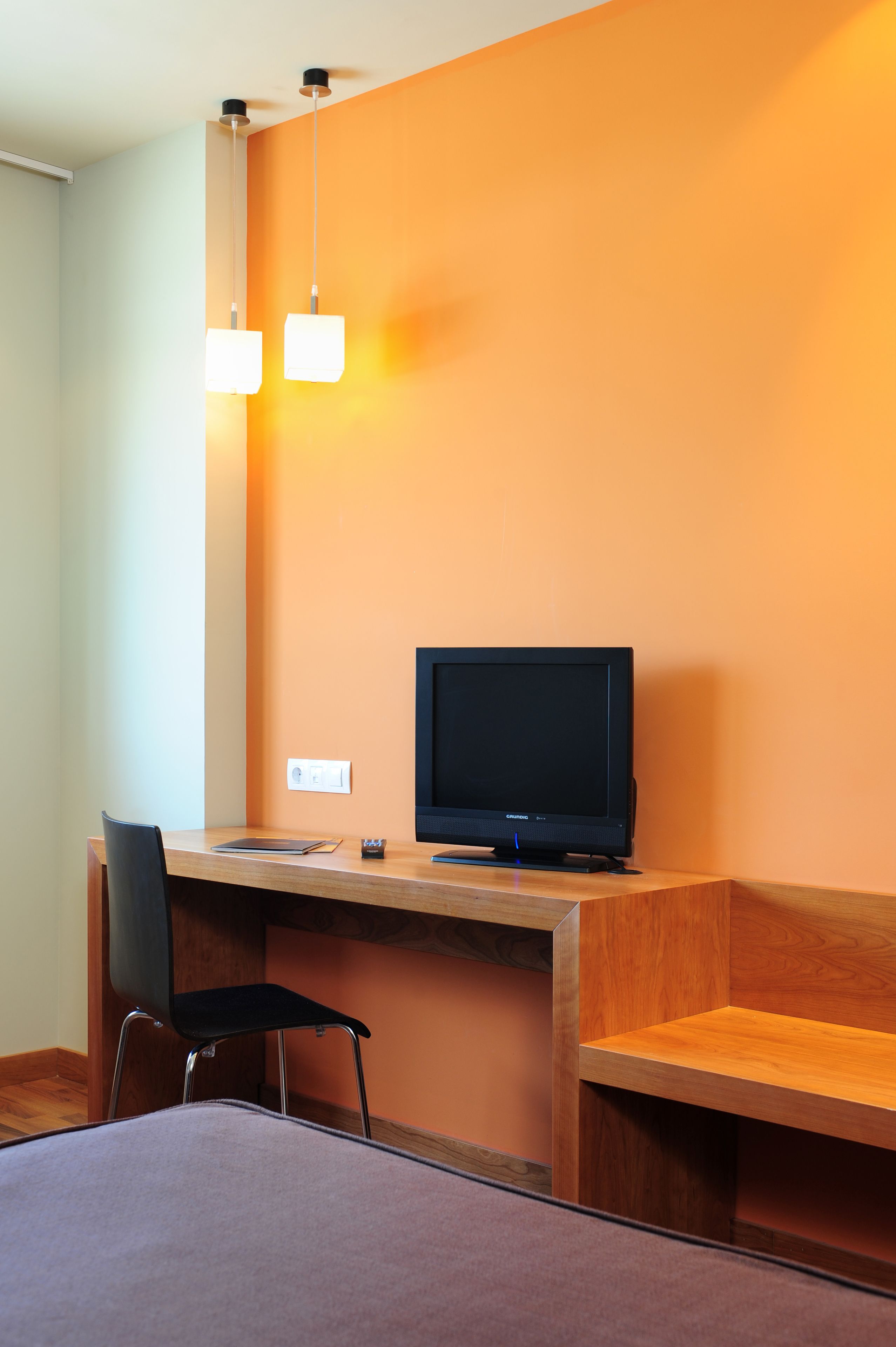 premium bedding, desk, blackout curtains, soundproofing