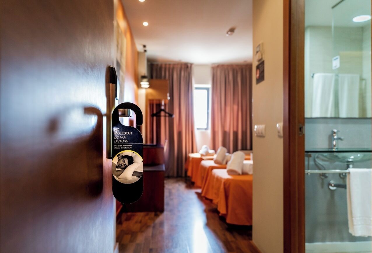 Premium bedding, desk, blackout curtains, soundproofing