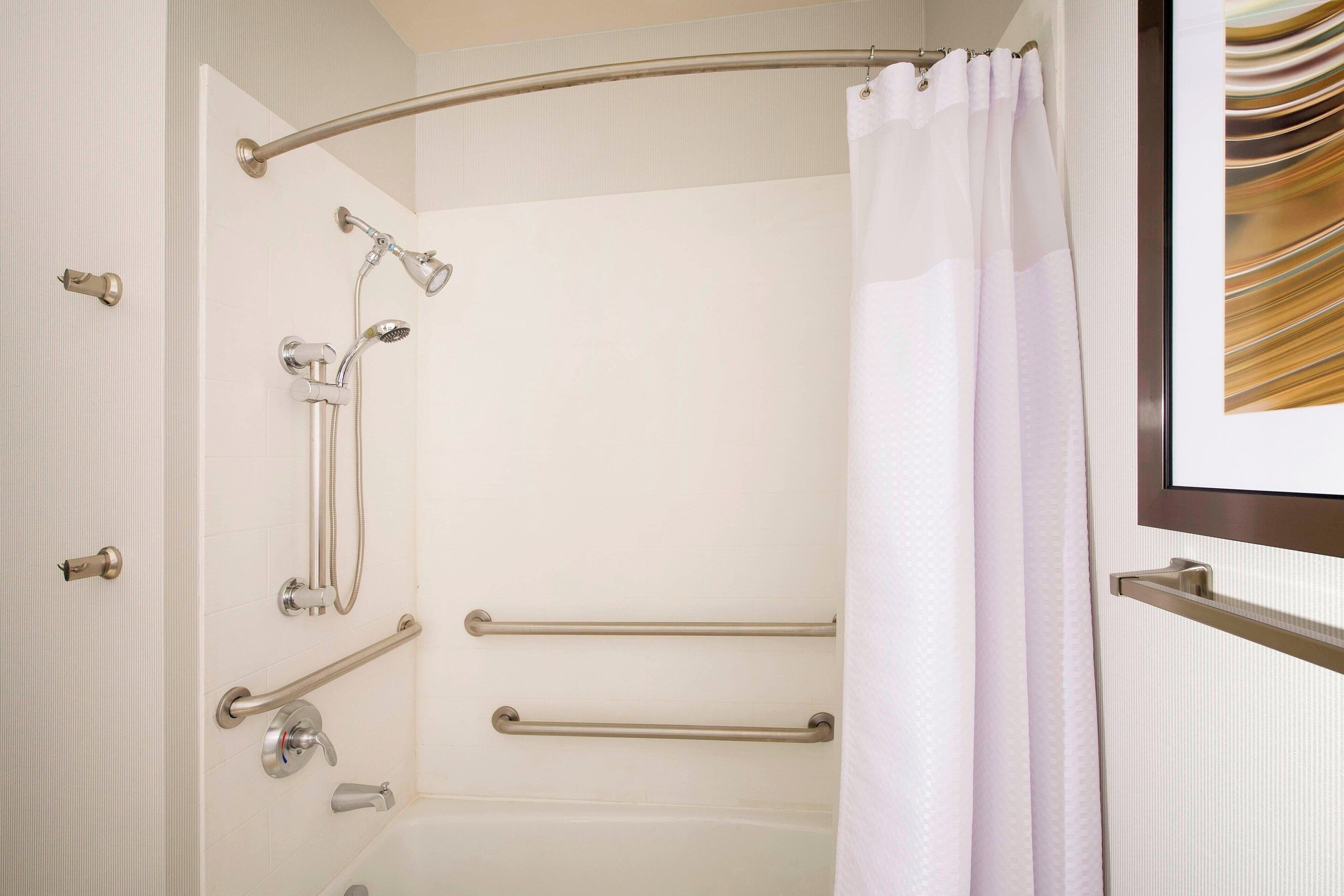 free toiletries, hair dryer, towels