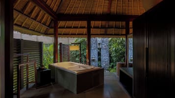 One Bedroom Deluxe Pool Villa with Free Benefit | Bathroom | Separate tub and shower, rainfall showerhead, free toiletries