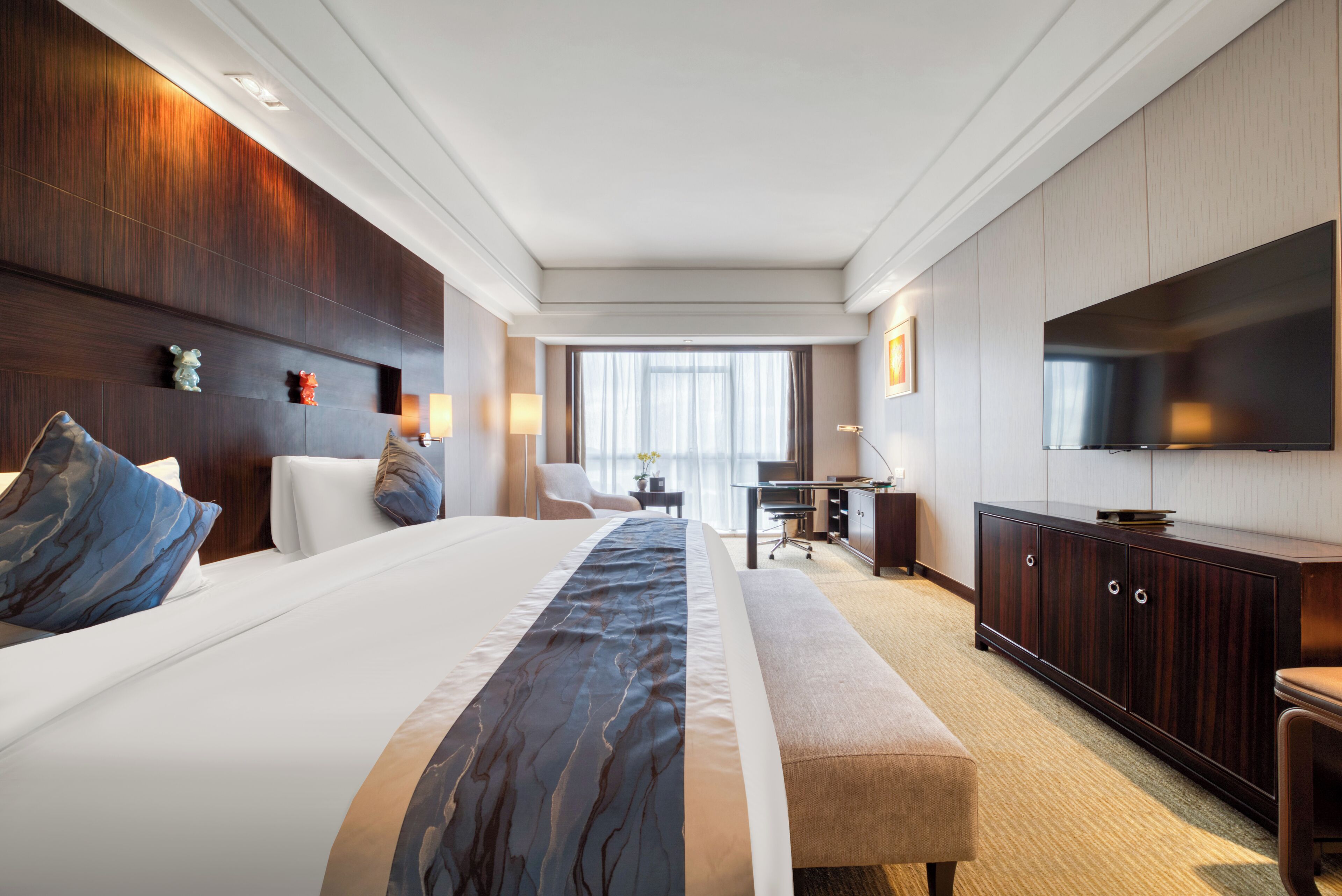In-room safe, desk, laptop workspace, blackout curtains