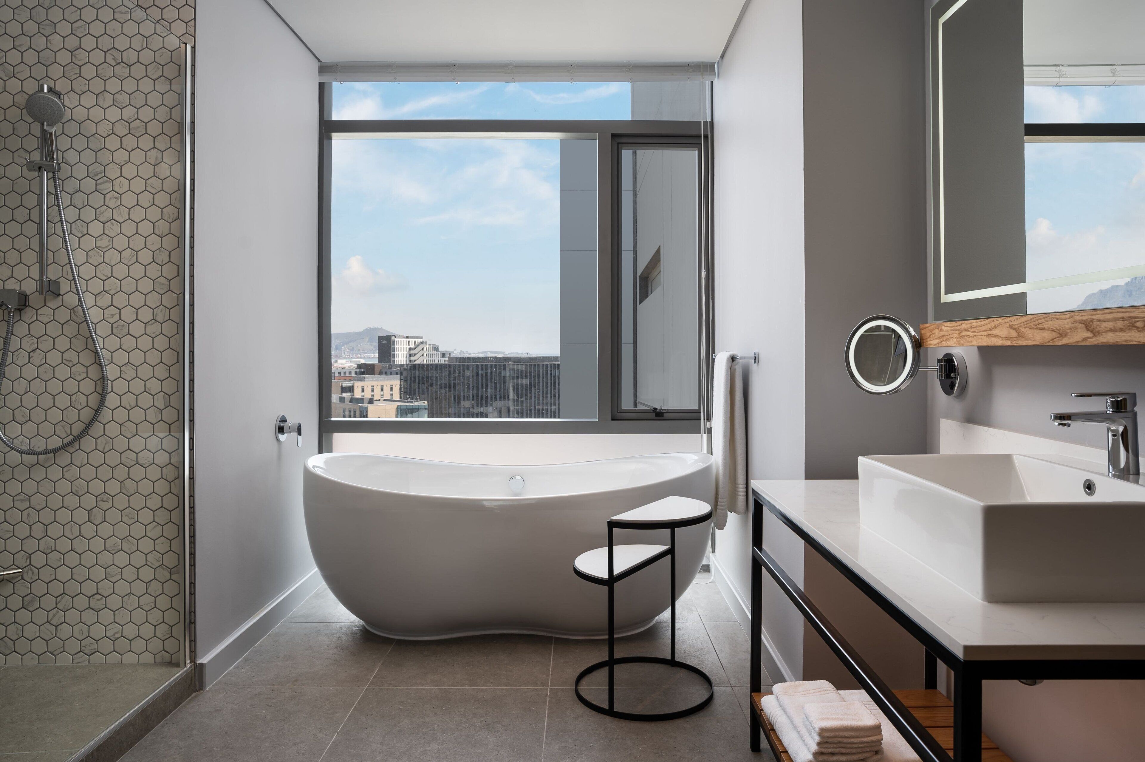 free toiletries, hair dryer, bathrobes, slippers