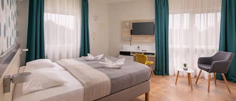 Chambre Deluxe | Coffre-fort, bureau, espace de travail pour ordinateurs portables