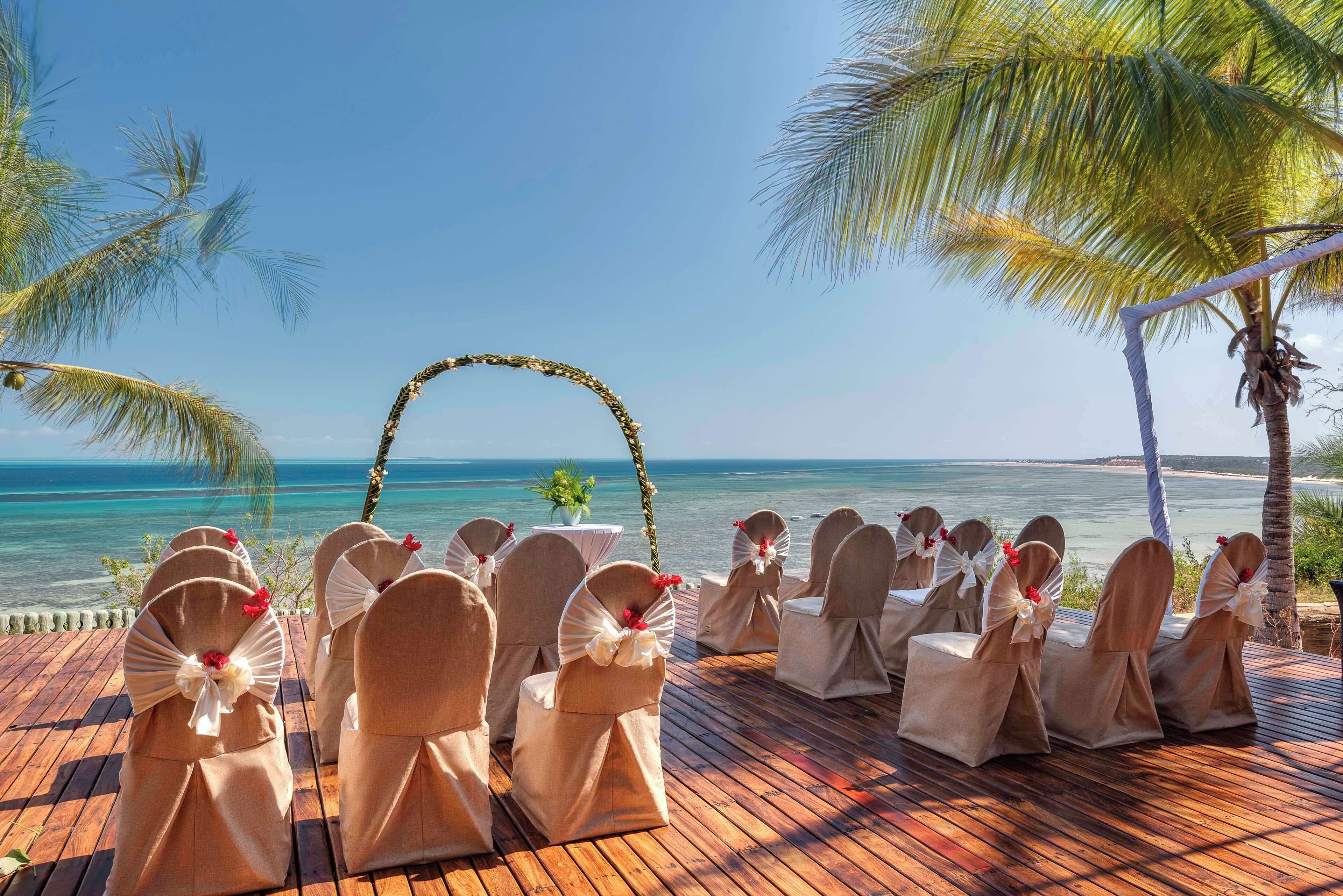 outdoor wedding area