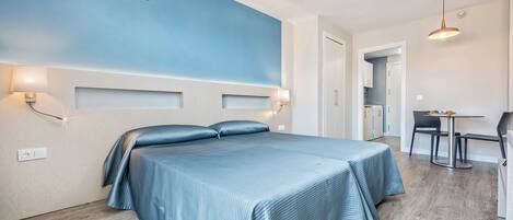 Blackout curtains, iron/ironing board, free WiFi, bed sheets