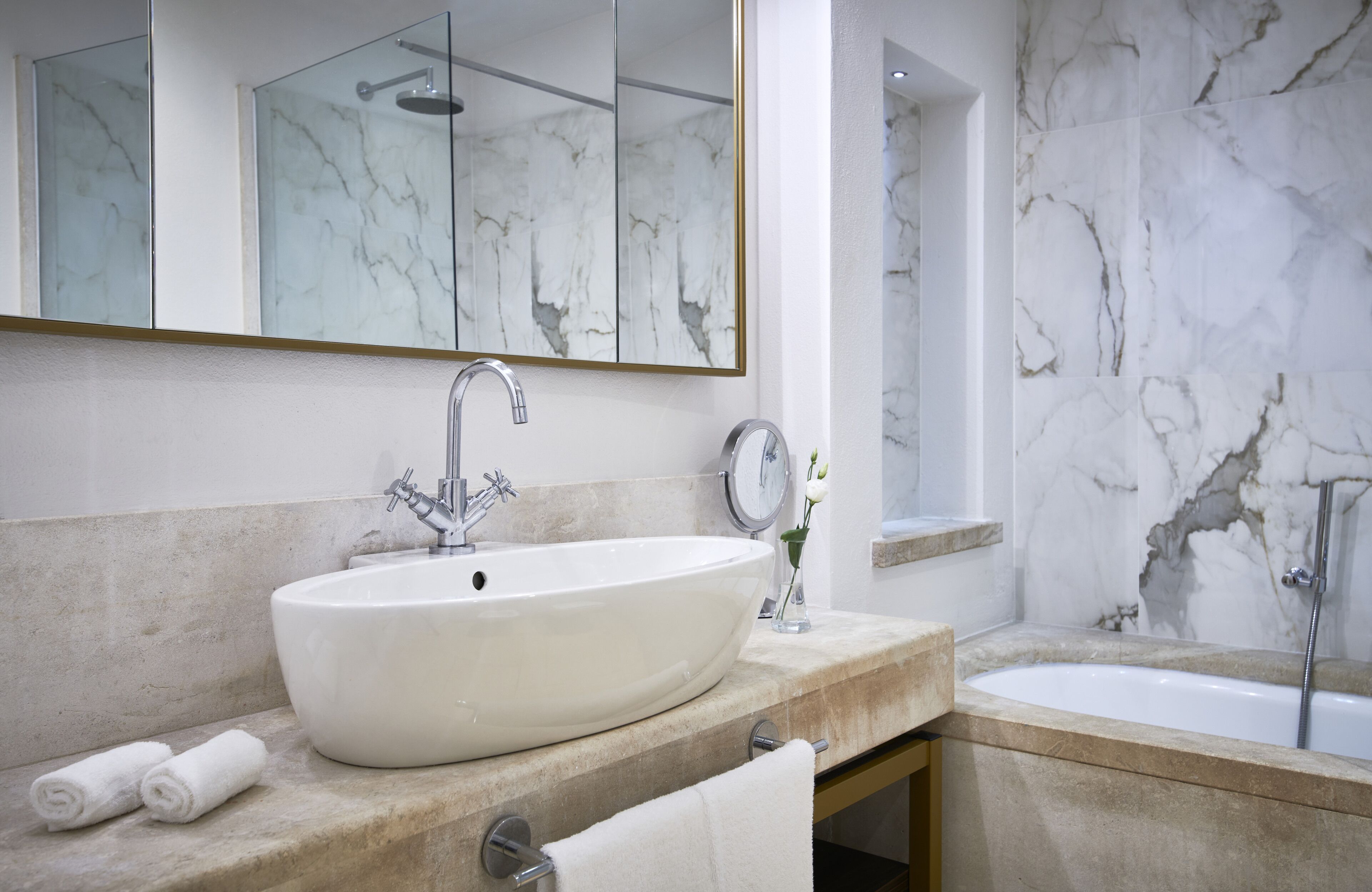 junior suite, 1 king bed (view) | bathroom | free toiletries, hair dryer, bathrobes, bidet