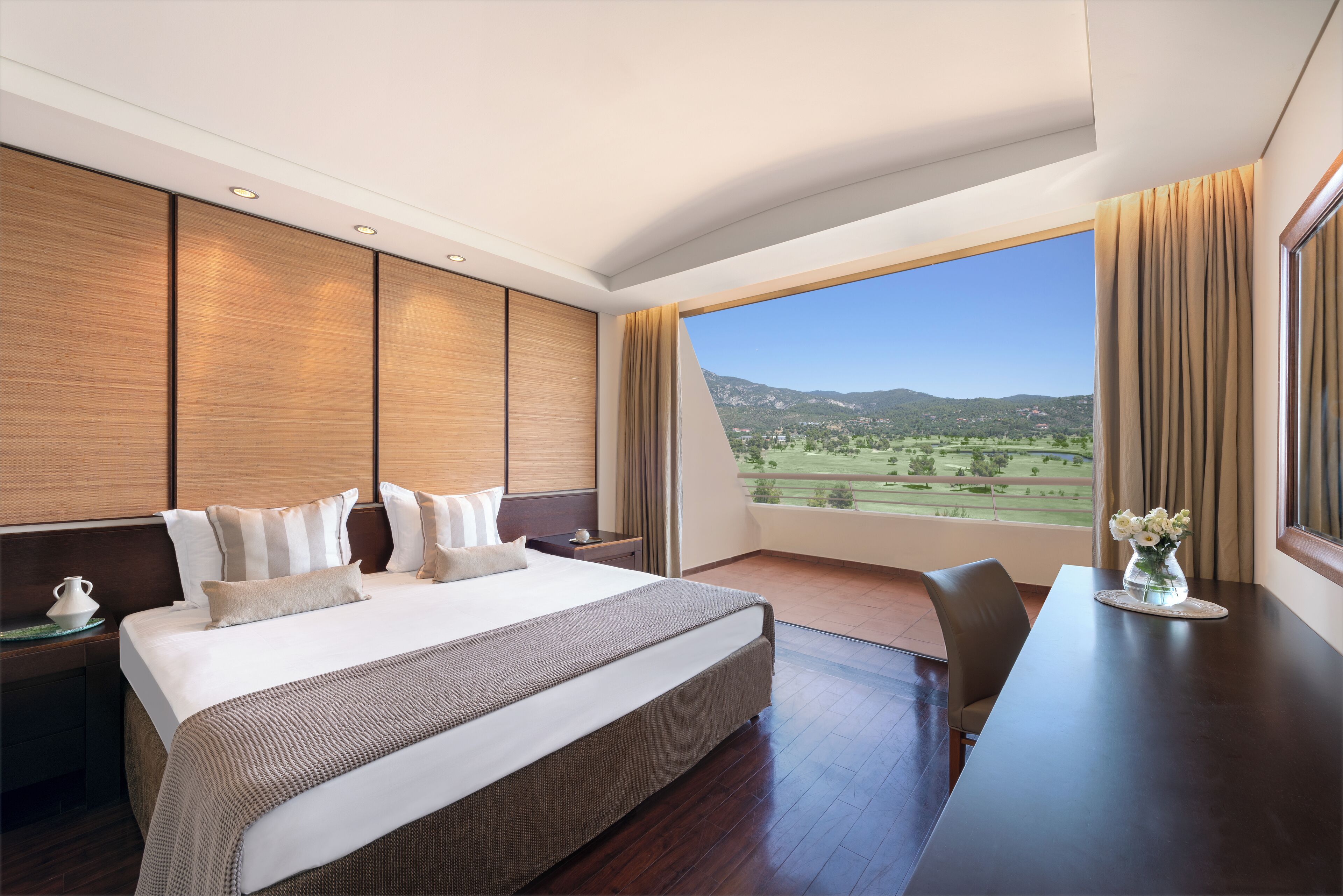 Double Room, Golf View | Premium bedding, minibar, in-room safe, desk