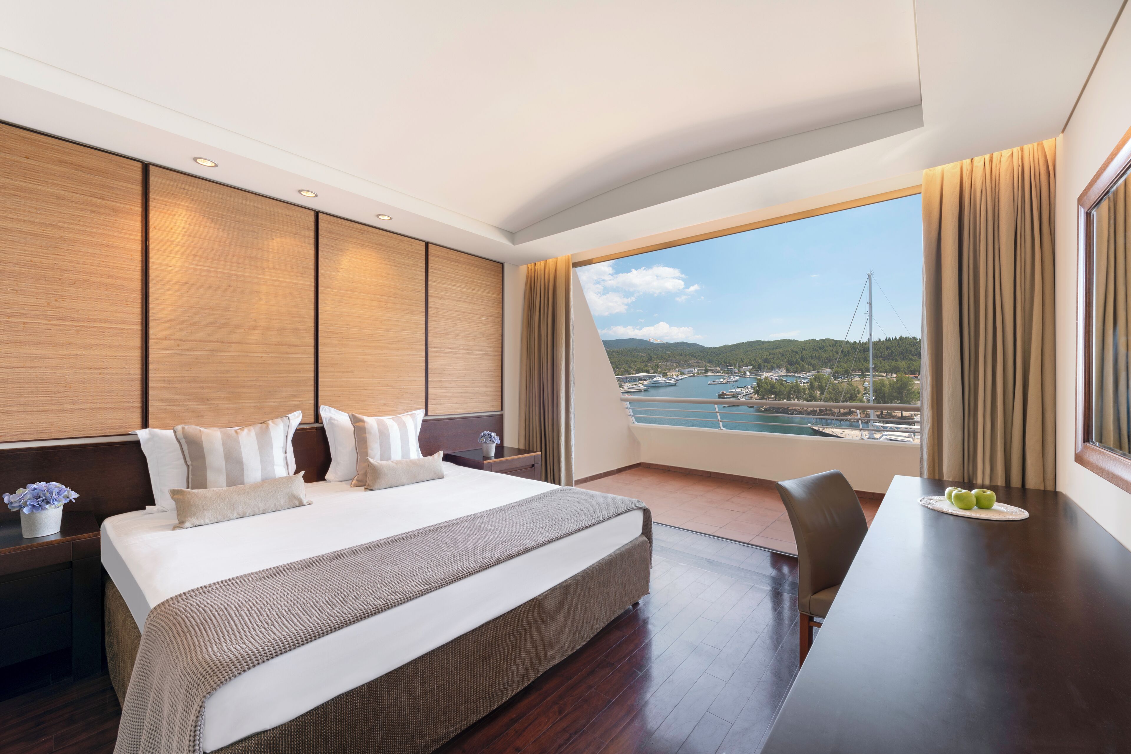 Double Room (Sea or Marina View) | Premium bedding, minibar, in-room safe, desk