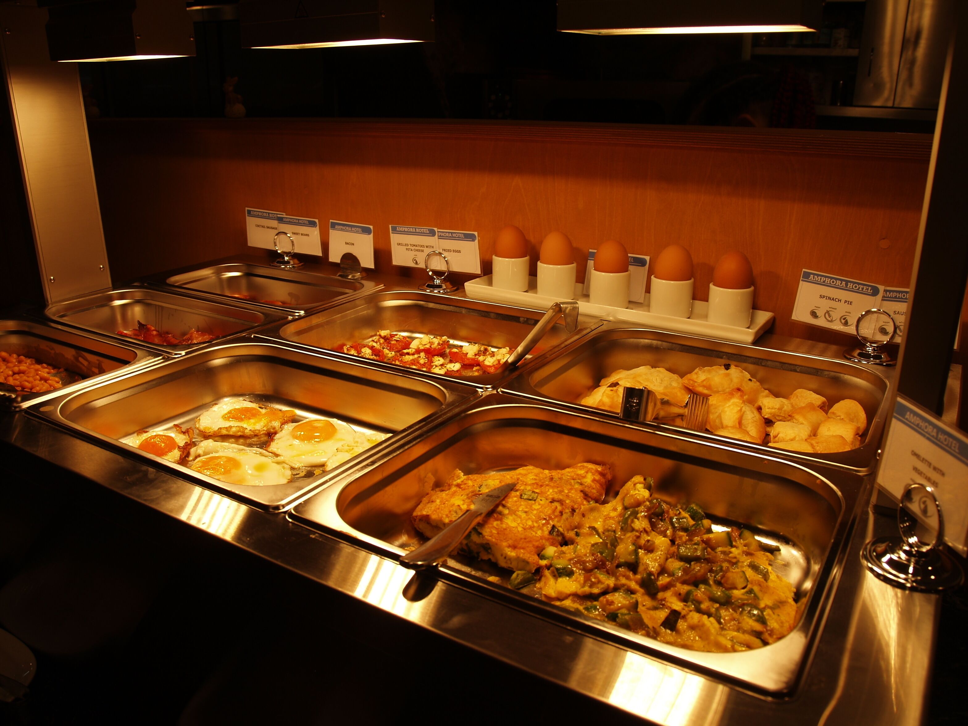 daily buffet breakfast (eur 15 per person)