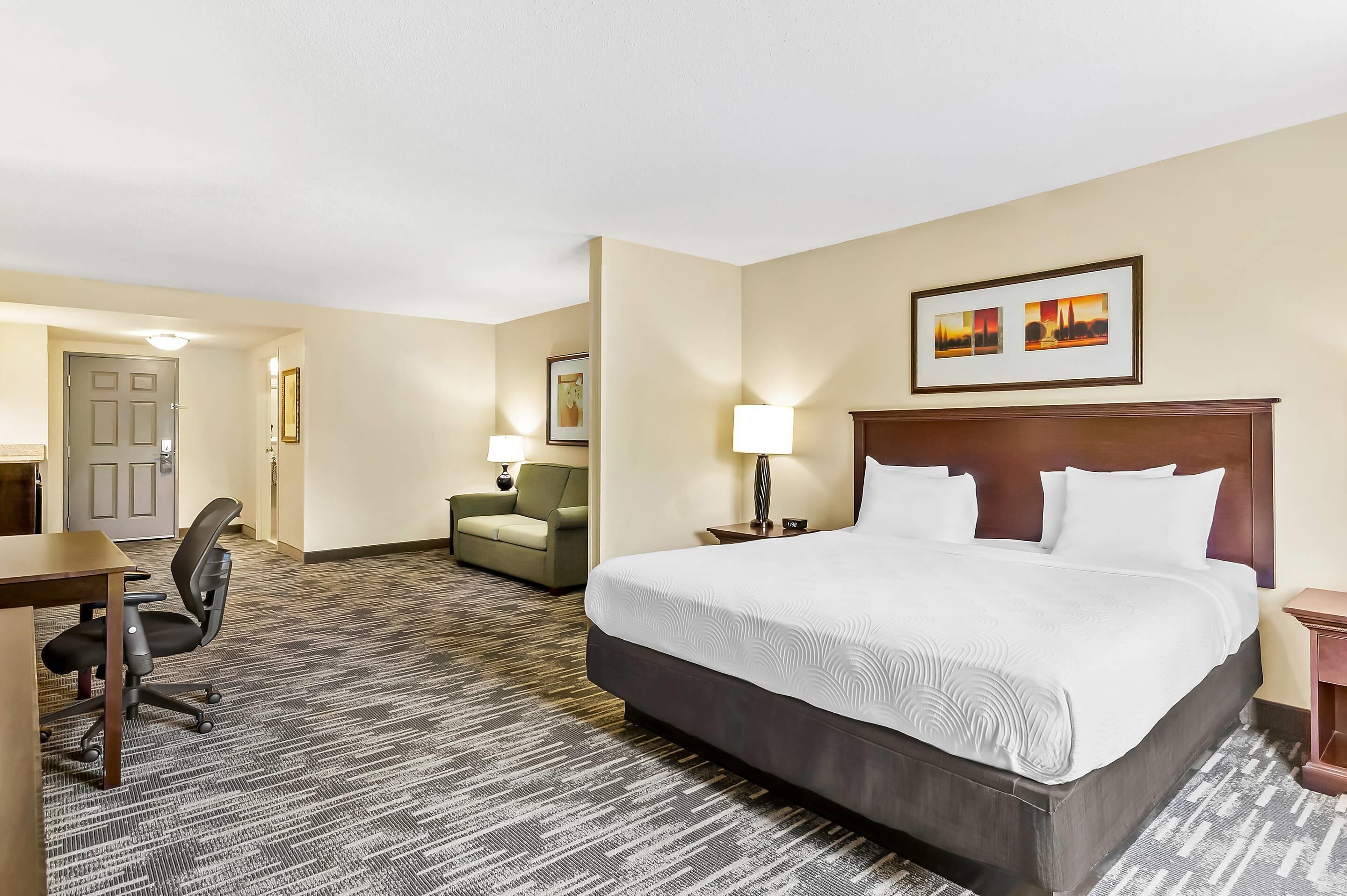 Studio Suite, 1 King Bed, Non Smoking | In-room safe, desk, blackout drapes, iron/ironing board
