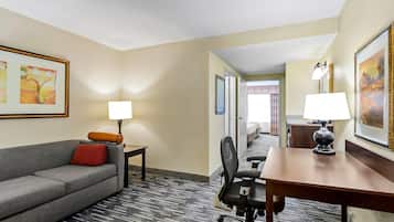 Suite, 1 Bedroom, Non Smoking | In-room safe, desk, blackout drapes, iron/ironing board