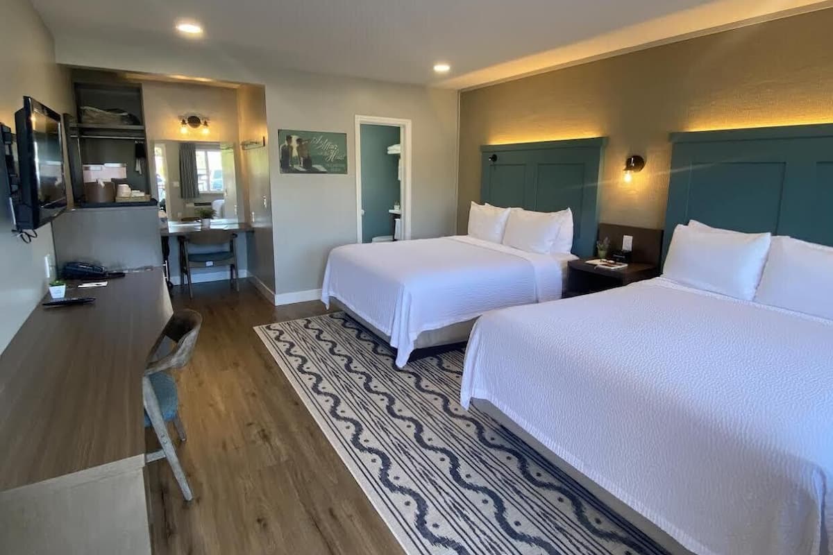 2-Queen Beds, Limited View No Pets | 1 bedroom, pillow-top beds, desk, laptop workspace