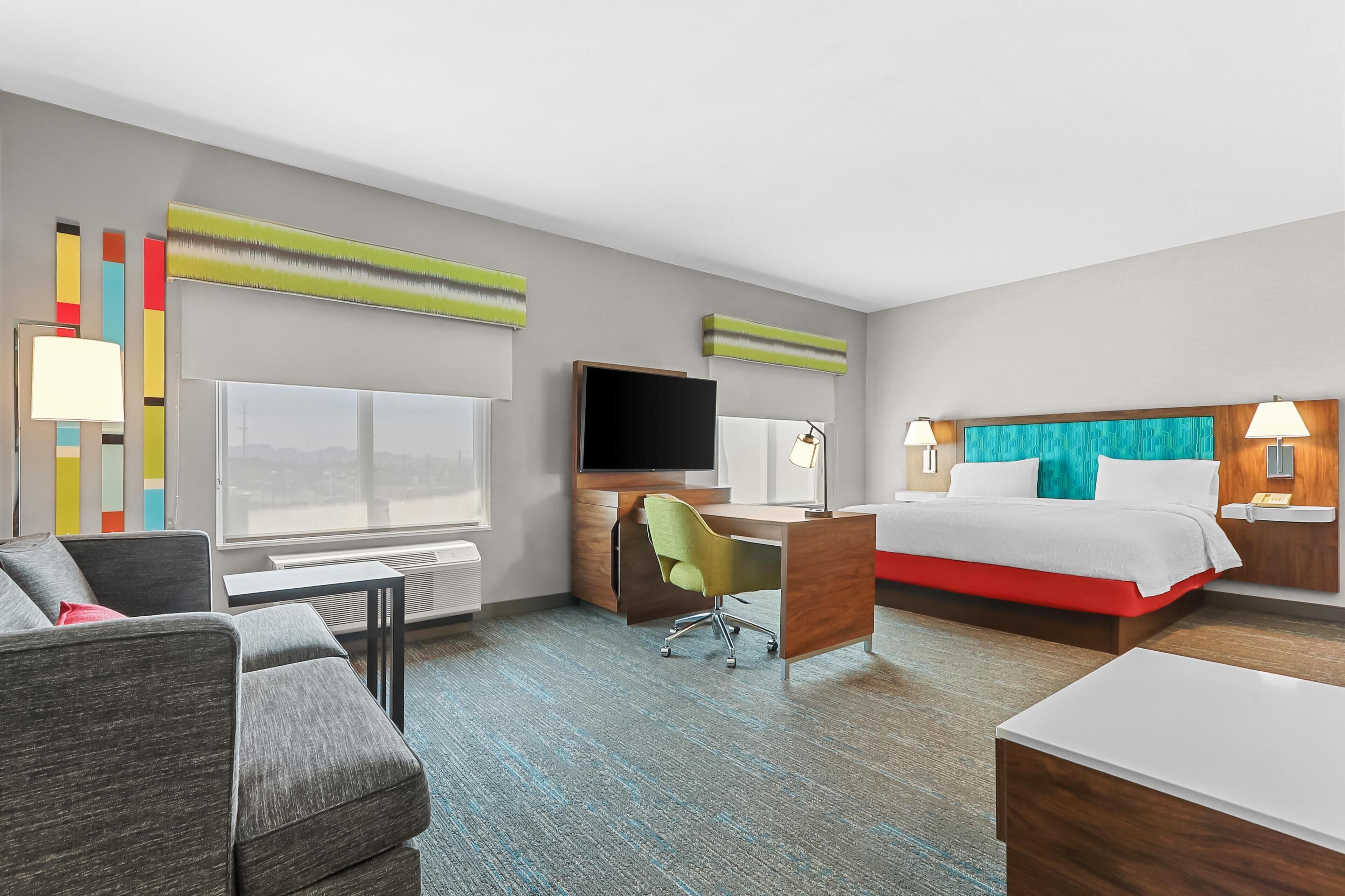 1 King Studio Suite w/ Sofabed | Down comforters, in-room safe, individually furnished, laptop workspace