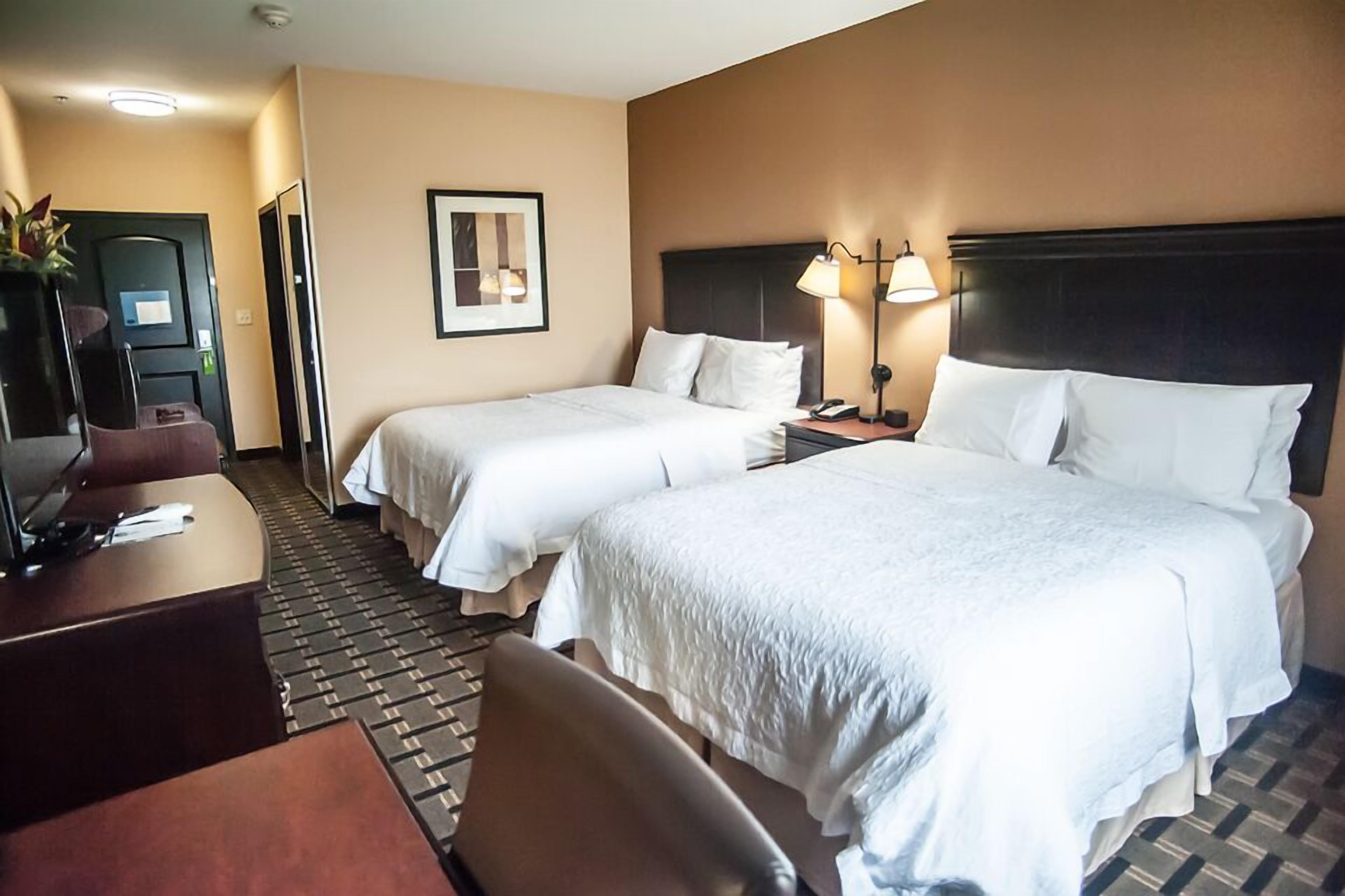 two queen beds non smoking | desk, blackout curtains, soundproofing, iron/ironing board