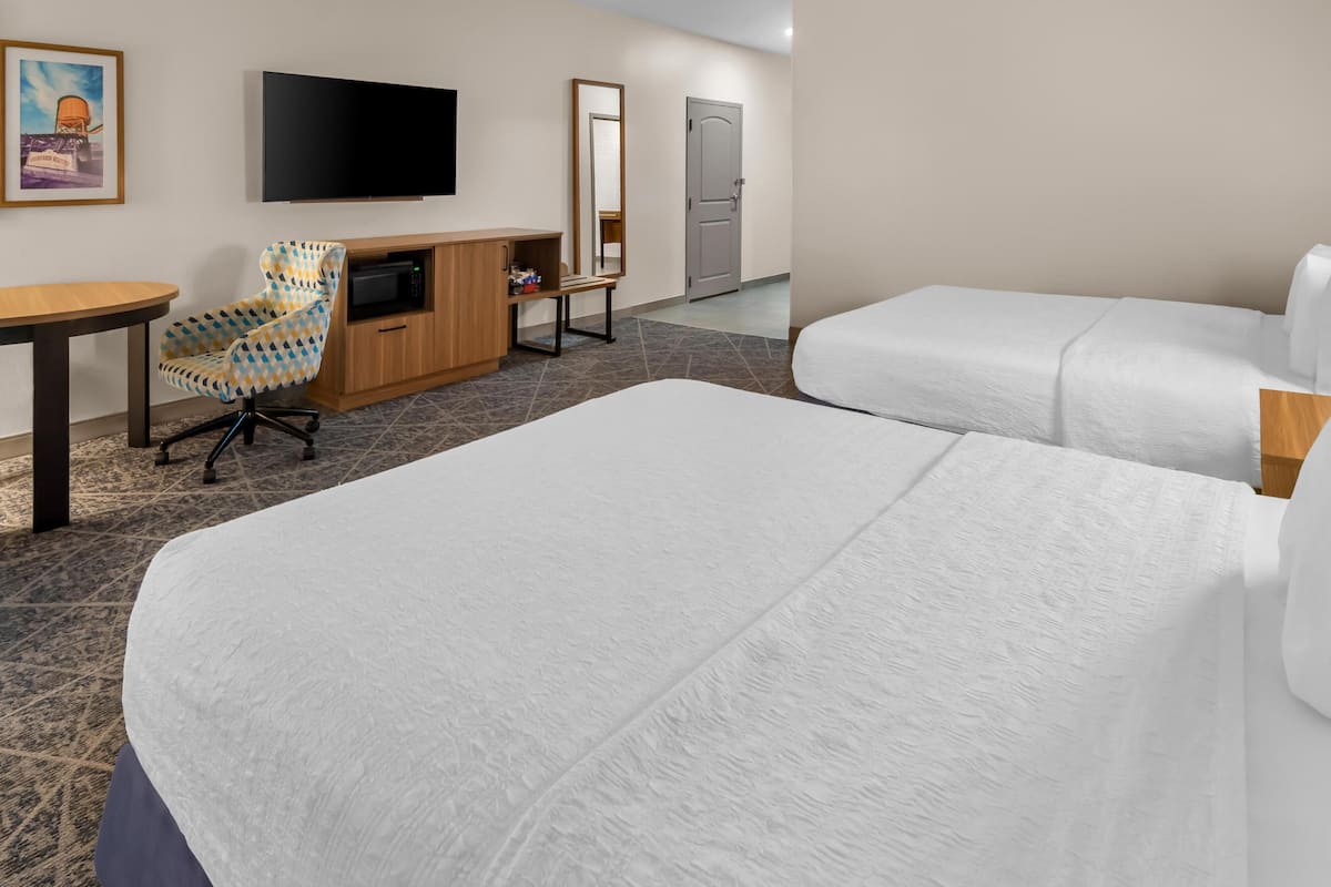 Room, 2 Queen Beds, Accessible, Non Smoking | Hypo-allergenic bedding, desk, laptop workspace, iron/ironing board