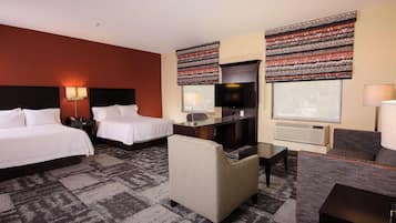 Premium bedding, blackout drapes, iron/ironing board