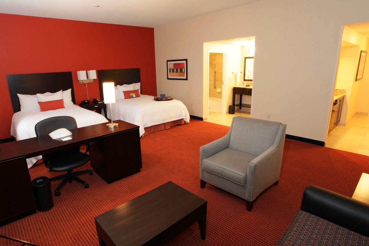 Suite, 2 Queen Beds, Accessible, Non Smoking | Premium bedding, blackout drapes, iron/ironing board