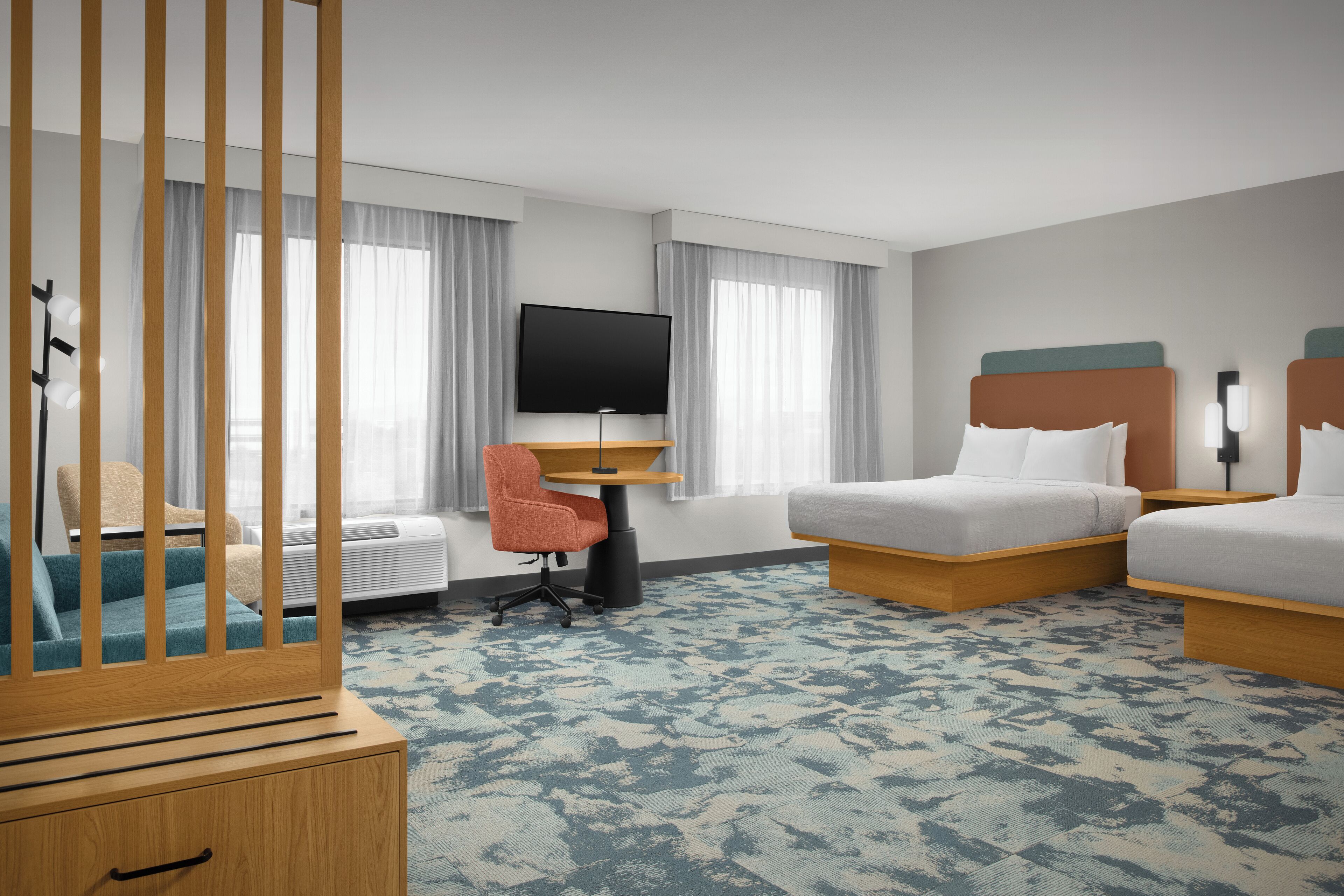 Suite estudio, 2 camas Queen size, para no fumadores | Ropa de cama de alta calidad y cortinas blackout 