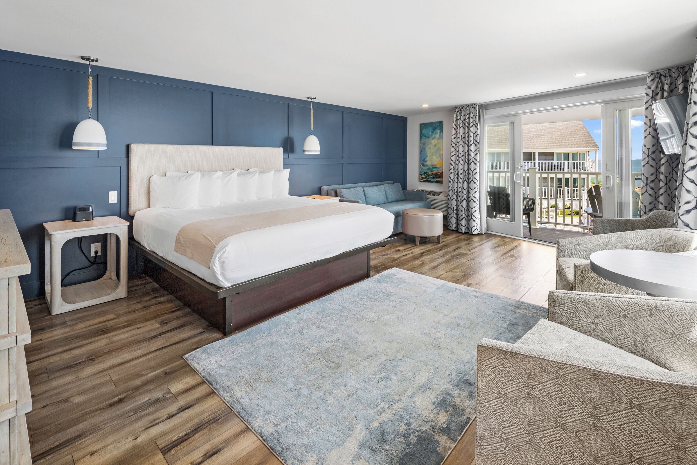 premier room, 1 king bed with sofa bed, ocean view, oceanfront (king) | premium bedding, blackout curtains, iron/ironing board