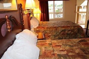 Standard Room, 2 Queen Beds, Non Smoking, Refrigerator & Microwave | Desk, blackout curtains, iron/ironing board, free WiFi