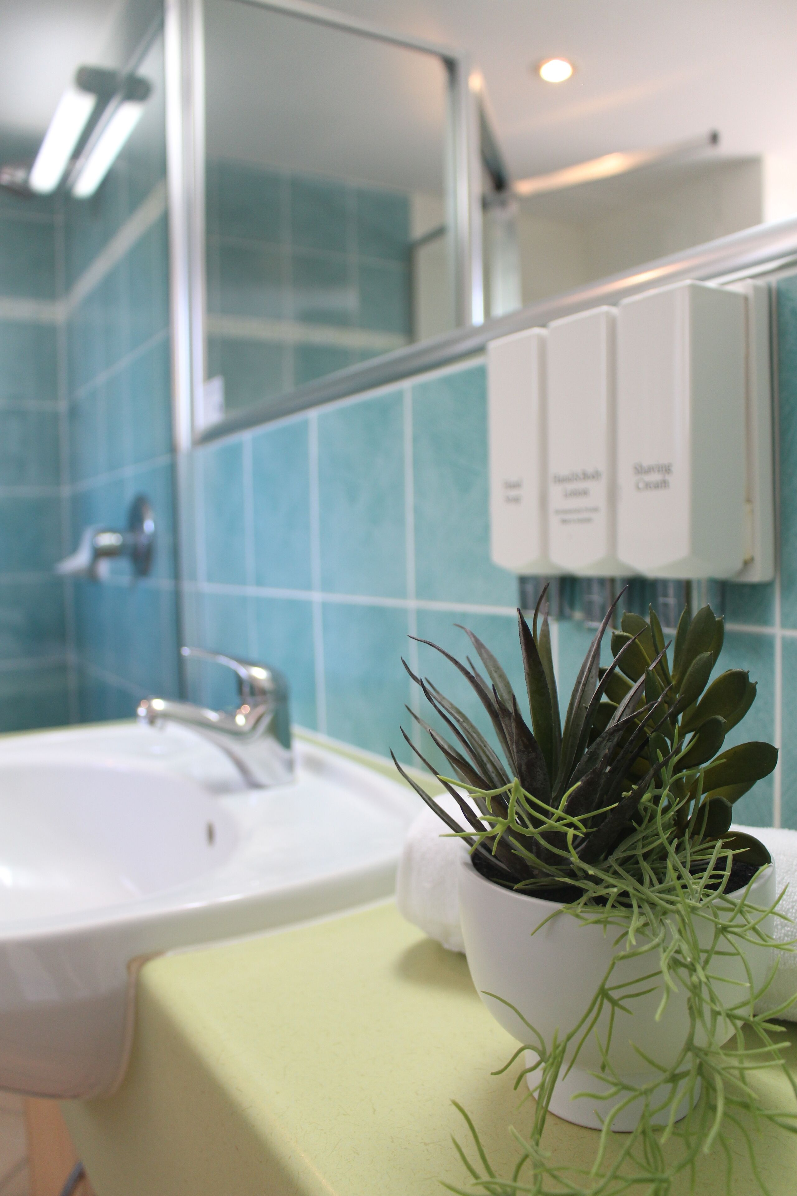 economy studio, 1 queen bed | bathroom | shower, free toiletries, hair dryer, towels