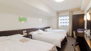 Premium bedding, desk, blackout drapes, iron/ironing board