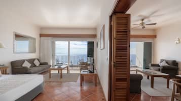 Premium Suite, Balcony, Sea View | Premium bedding, down duvets, minibar, in-room safe